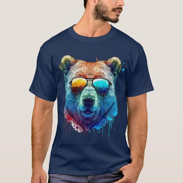 Cool Bear Shades Graphic T-Shirt (Vorderseite)