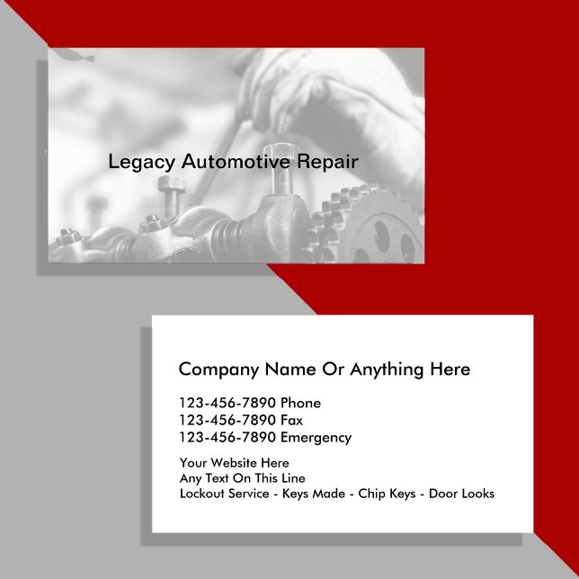 Cool bearbeitbare Visitenkarten für Automotive Mec Visitenkarte (Von Creator hochgeladen)