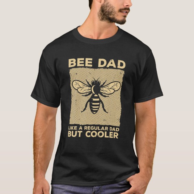 Cool Beekeeping Art Men Dad Bee Hive Keeping Honey T-Shirt (Vorderseite)