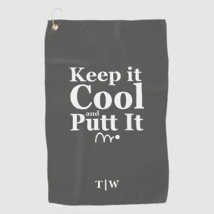 Cool behalten und Initialen Golfhandtuch