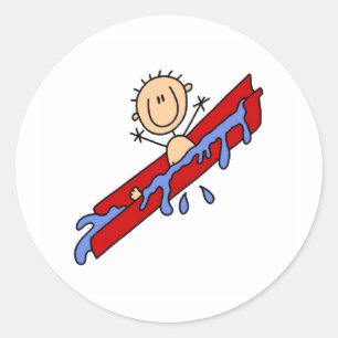 Cool behaltend auf dem Wasserrutschaufkleber Runder Aufkleber