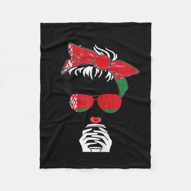 Cool Belarusian Coffee Mom Girl Sis Aunt Belarus F Fleecedecke (Vorderseite)