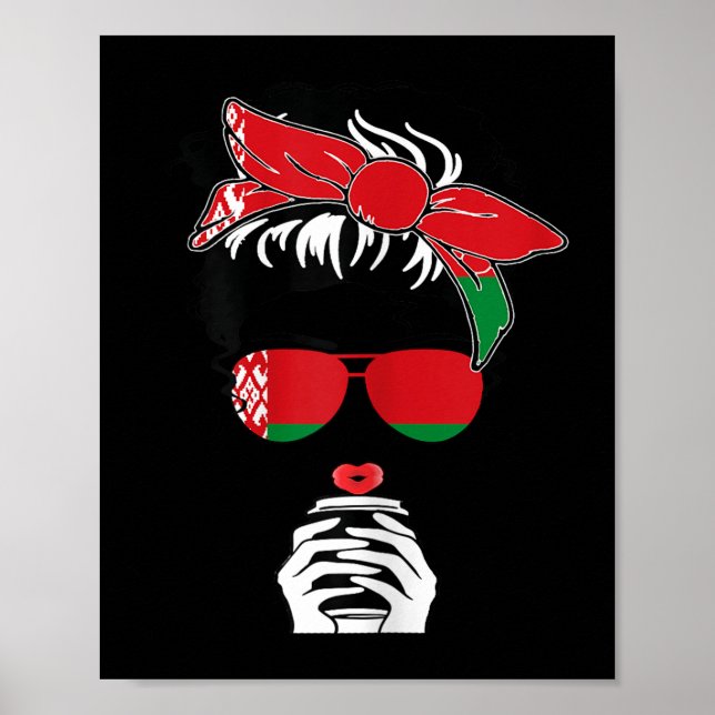 Cool Belarusian Coffee Mom Girl Sis Aunt Belarus F Poster (Vorne)