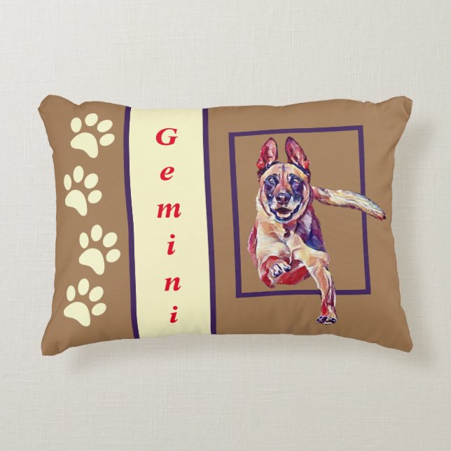 Cool belgischer Malinois Akzent Pillow Dekokissen (Vorderseite)
