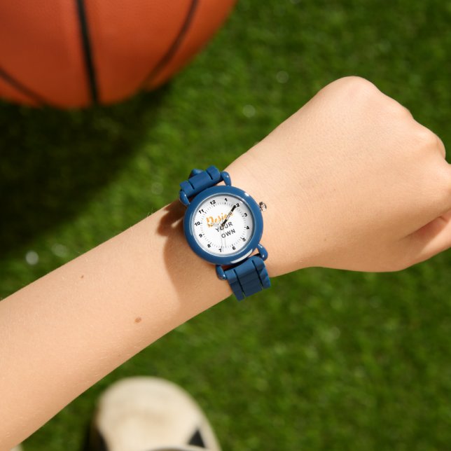 COOL! 💙 Benutzerdefiniertes blaues Kinderuhr-Desi Armbanduhr (Handgelenk)