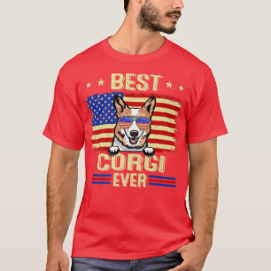 Cool Best Corgi je US Flagge 4. Juli-188 T-Shirt