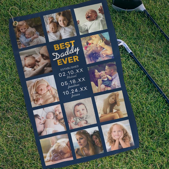 Cool Best Daddy Ever Foto Golfhandtuch (Von Creator hochgeladen)