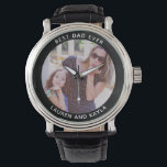 Cool BEST VATER EVER Modernes Vatertag Foto Armbanduhr<br><div class="desc">Schönes Sprichwort "BEST VATER EVER" mit Ihrem Lieblings-Foto und Namen. Die Nachricht ist ebenfalls anpassbar. Moderne,  minimale Typografie und sauberes Design sorgen für eine großartige Gegenwart.</div>