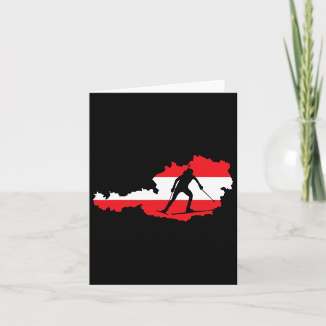 Cool Biathlon Fans Skifahren Karte (Vorderseite)