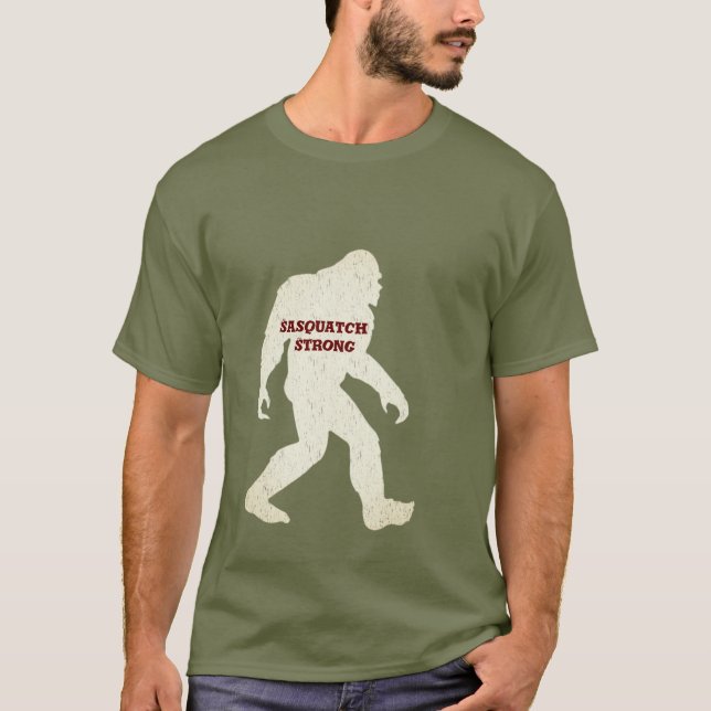 Cool Bigfoot Sasquatch Strong Funny Bigfoot T-Shirt (Vorderseite)