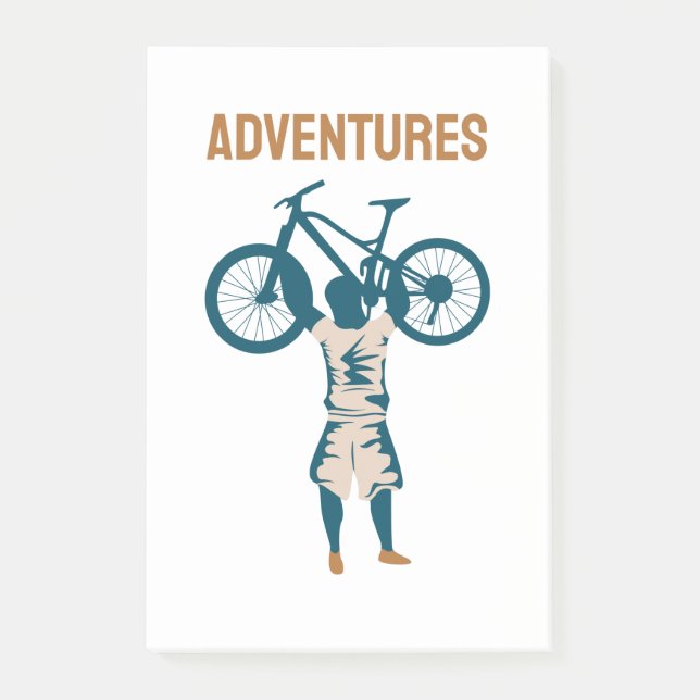 Cool Biker - Abenteuer Post-it Klebezettel (Vorderseite)