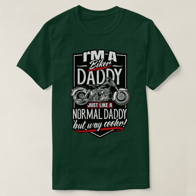 Cool Biker Vater Motorradfahrer T-Shirt (Design vorne)