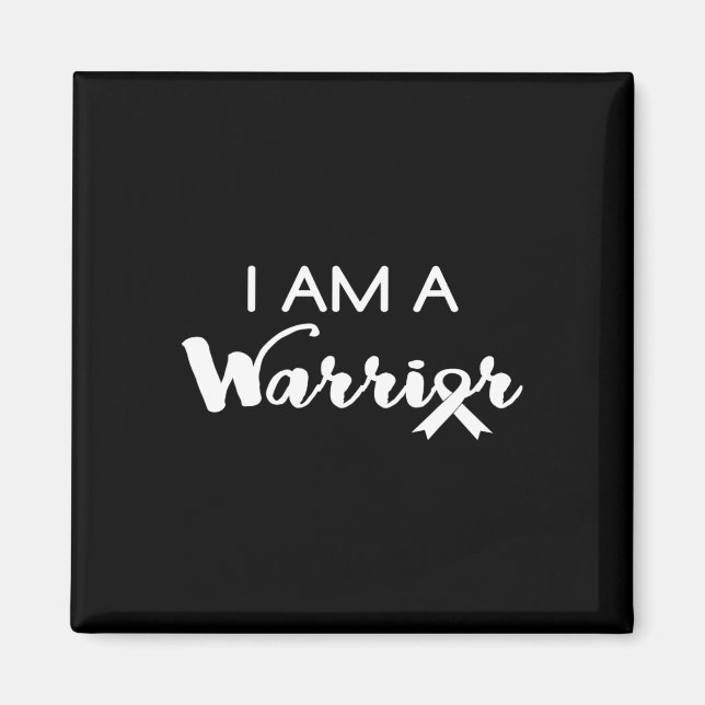 Cool bin ich ein WARRIOR Band Brustkrebs Magnet (Vorne)