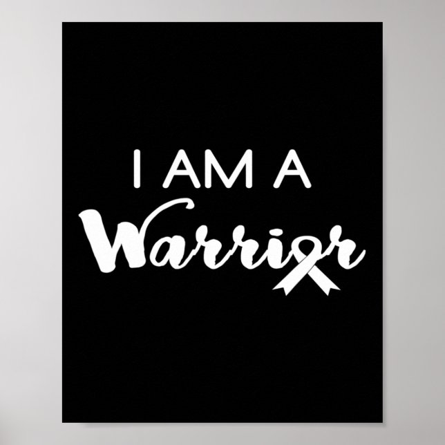 Cool bin ich ein WARRIOR Band Brustkrebs Poster (Vorne)