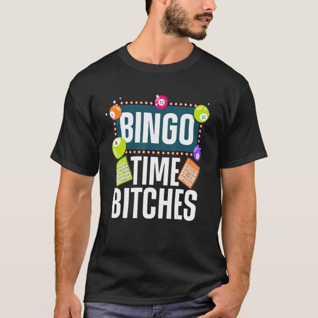 Cool Bingo For Men Women Bingo Player Card Game T-Shirt (Vorderseite)