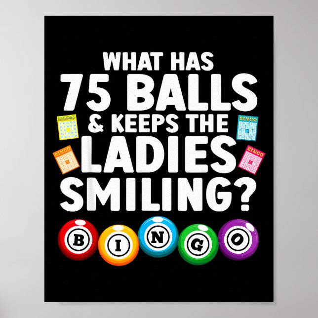 Cool Bingo Novelty For Men Women Bingo Lover Bingo Poster (Vorne)