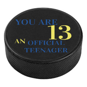 Cool bist du 13 schwarz-gelb-blau Geburtstag Eishockey Puck