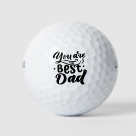 Cool bist du der beste Vater Schwarz-weiß Vatertag Golfball