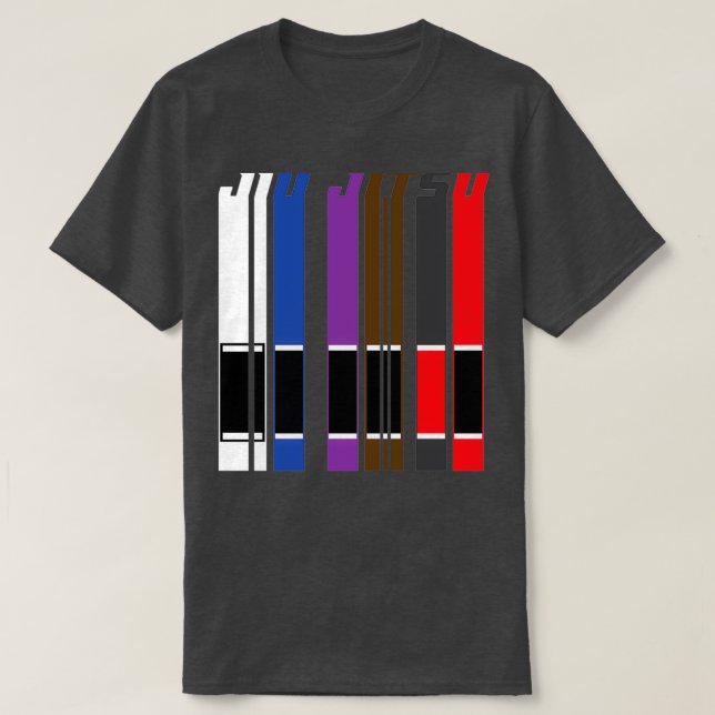 Cool BJJ Jiu Jitsu Belts Gift Martial Arts Lover M T-Shirt (Design vorne)