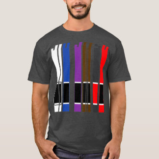 Cool BJJ Jiu Jitsu Belts Gift Martial Arts Lover M T-Shirt