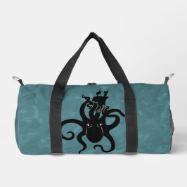 Cool Black and Blue Kraken aus den Tiefen Duffle Bag