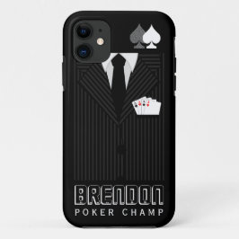 Cool Black Pinstrich Anzug Poker Casino Case-Mate iPhone Hülle