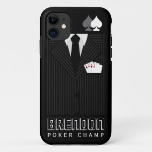 Cool Black Pinstrich Anzug Poker Casino Case-Mate iPhone Hülle