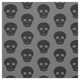 Cool Black Skulls Polka Dots Stoff