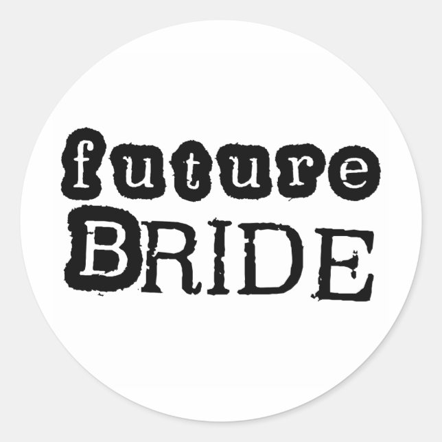 Cool Black Text Future Bridge Runder Aufkleber (Vorderseite)