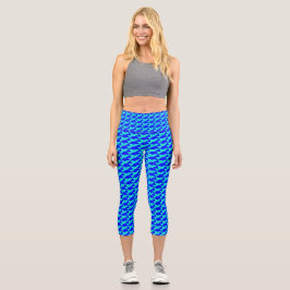 Cool Blau Capri Leggings