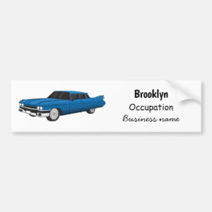 Cool-blau-Oldtimer 1959 Autoaufkleber