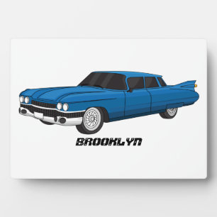 Cool-blau-Oldtimer 1959 Fotoplatte