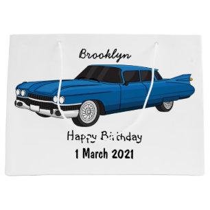 Cool-blau-Oldtimer 1959 Große Geschenktüte
