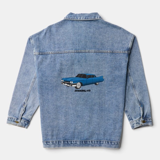 Cool-blau-Oldtimer 1959 Jeansjacke (Rückseite)