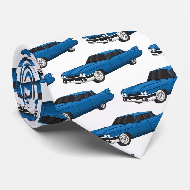 Cool-blau-Oldtimer 1959 Krawatte (Gerollt)