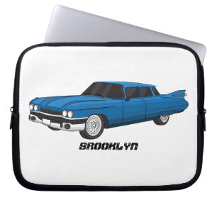Cool-blau-Oldtimer 1959 Laptopschutzhülle