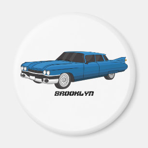 Cool-blau-Oldtimer 1959 Magnet