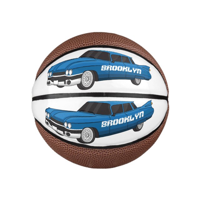 Cool-blau-Oldtimer 1959 Mini Basketball (Vorderseite)