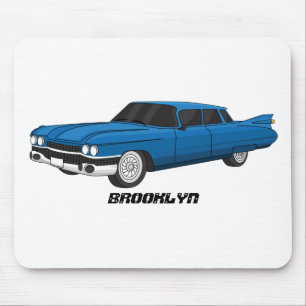 Cool-blau-Oldtimer 1959 Mousepad