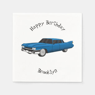Cool-blau-Oldtimer 1959 Serviette