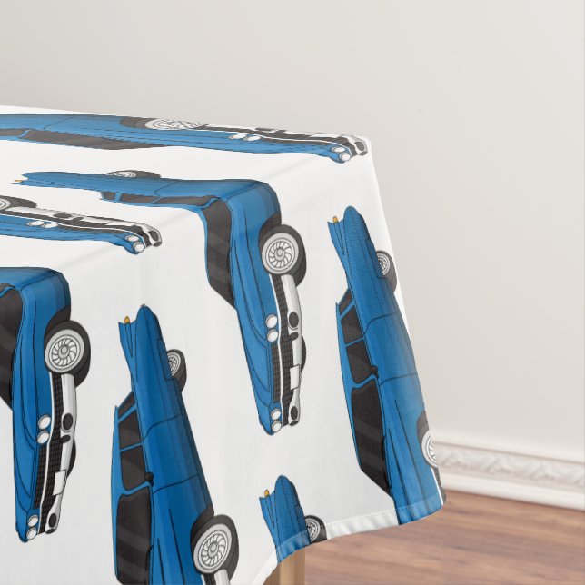 Cool-blau-Oldtimer 1959 Tischdecke (Beispiel)