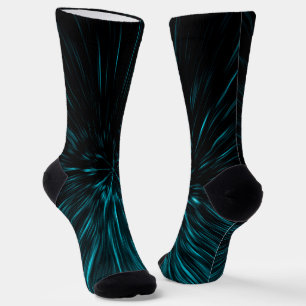 Cool blaue Hypergalaxie Abstrakte Linien Socken