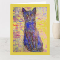 cool-blaue Katze zum Geburtstag Typ