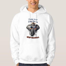Cool bleibe, Bleibe Klasse, Kolossal Bleibe, Elefa Hoodie