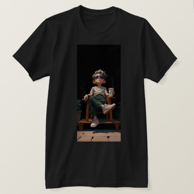 Cool bleibe, fokussiert Bleibe T-Shirt (Design vorne)