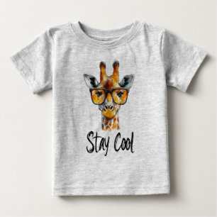 Cool bleibe - Giraffe mit Sonnenbrillen Illustrati Baby T-shirt