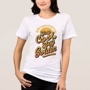 Cool bleibe, Golden - Chill Vibes Statement Bleibe Tri-Blend Shirt
