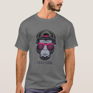 Cool bleibe - Lustiger AFFE Mit Sonnebrille Gesche T-Shirt