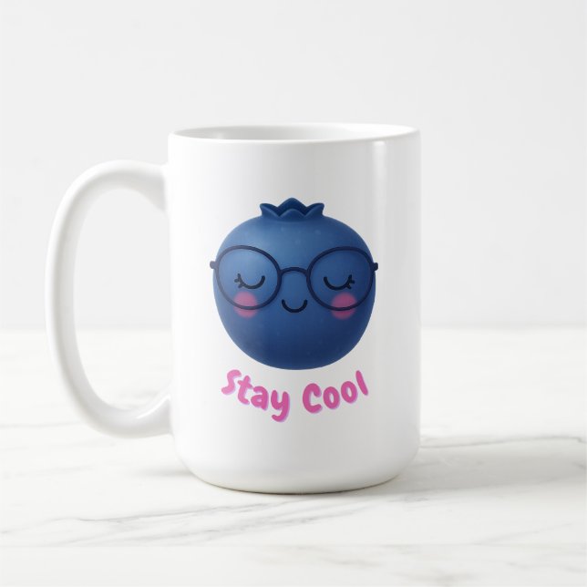 Cool bleibe - Niedliches TropiCool Blueberry Desig Kaffeetasse (Links)