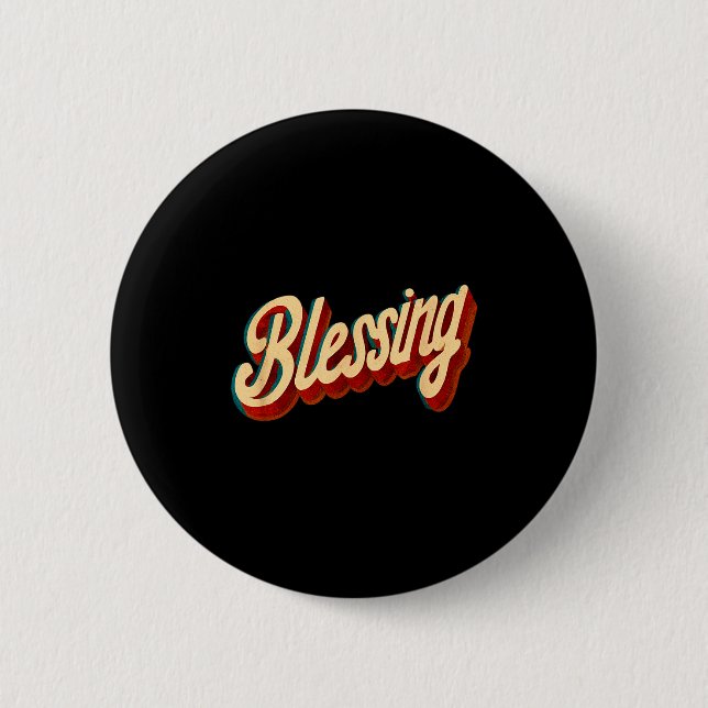 Cool Blessing Emblem For Boys And Girls  Button (Vorderseite)